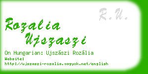 rozalia ujszaszi business card