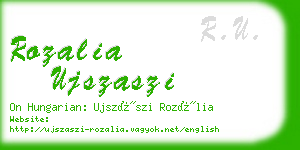 rozalia ujszaszi business card